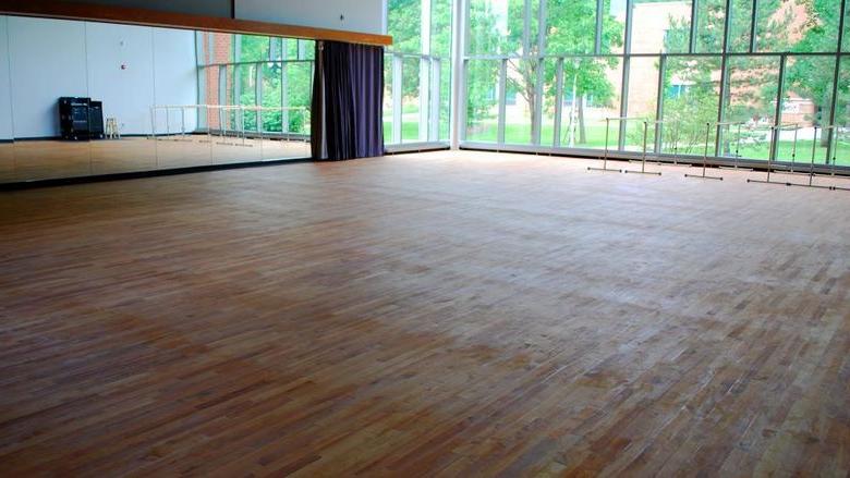 Dance studio in the Misciagna Family Center for Performing Arts at Penn State Altoona